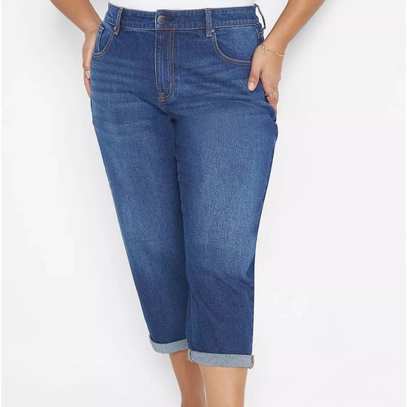 Lane Bryant Denim - Lane Bryant cropped boyfriend jeans